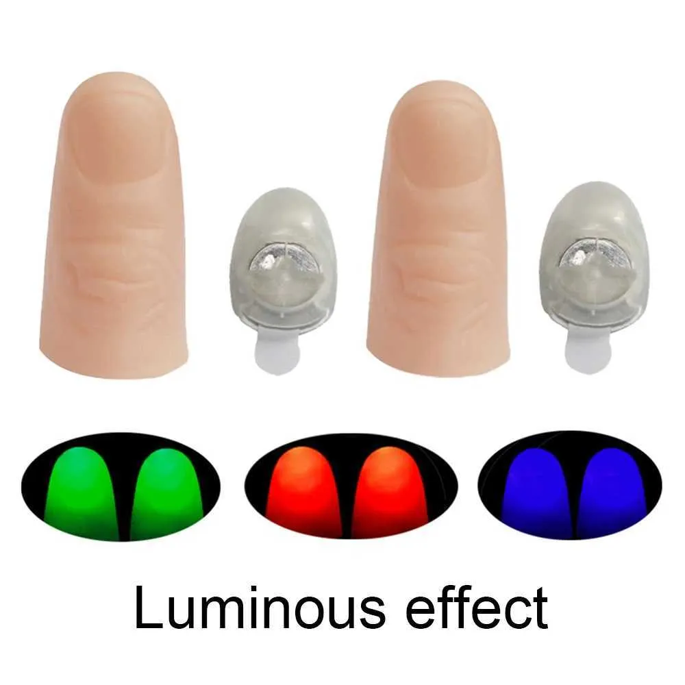 Pulgares Con Luz LED Para Adultos – 5 Pares Que Brillan Al Presionar, Funcionan Con Pilas De Botón, Ideales Para Halloween, Conciertos Y Espectáculos De Magia