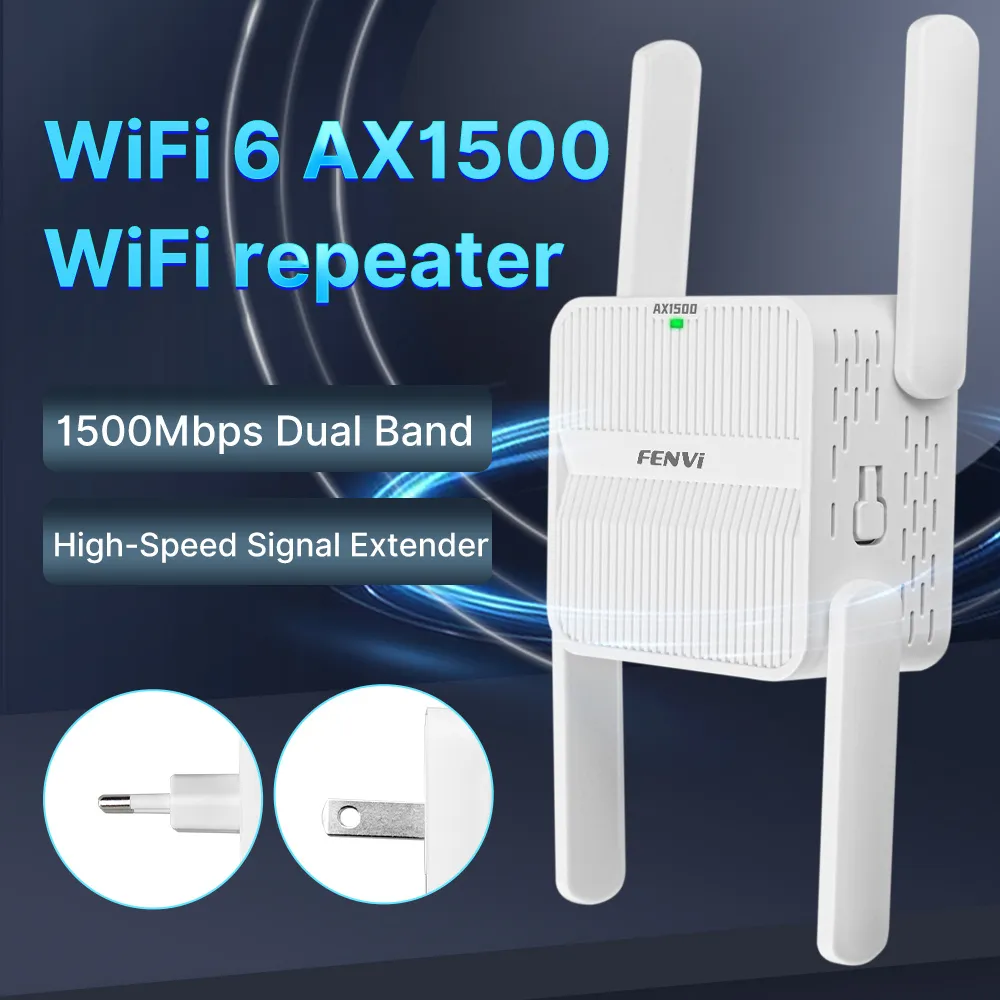 Repetiteur Wifi Répéteur WiFi Amplificateur De Signal 1200 Mbps - Portée Longue - 1 Port LAN Gigabit - Noir Accessoire Internet Maison Bureau