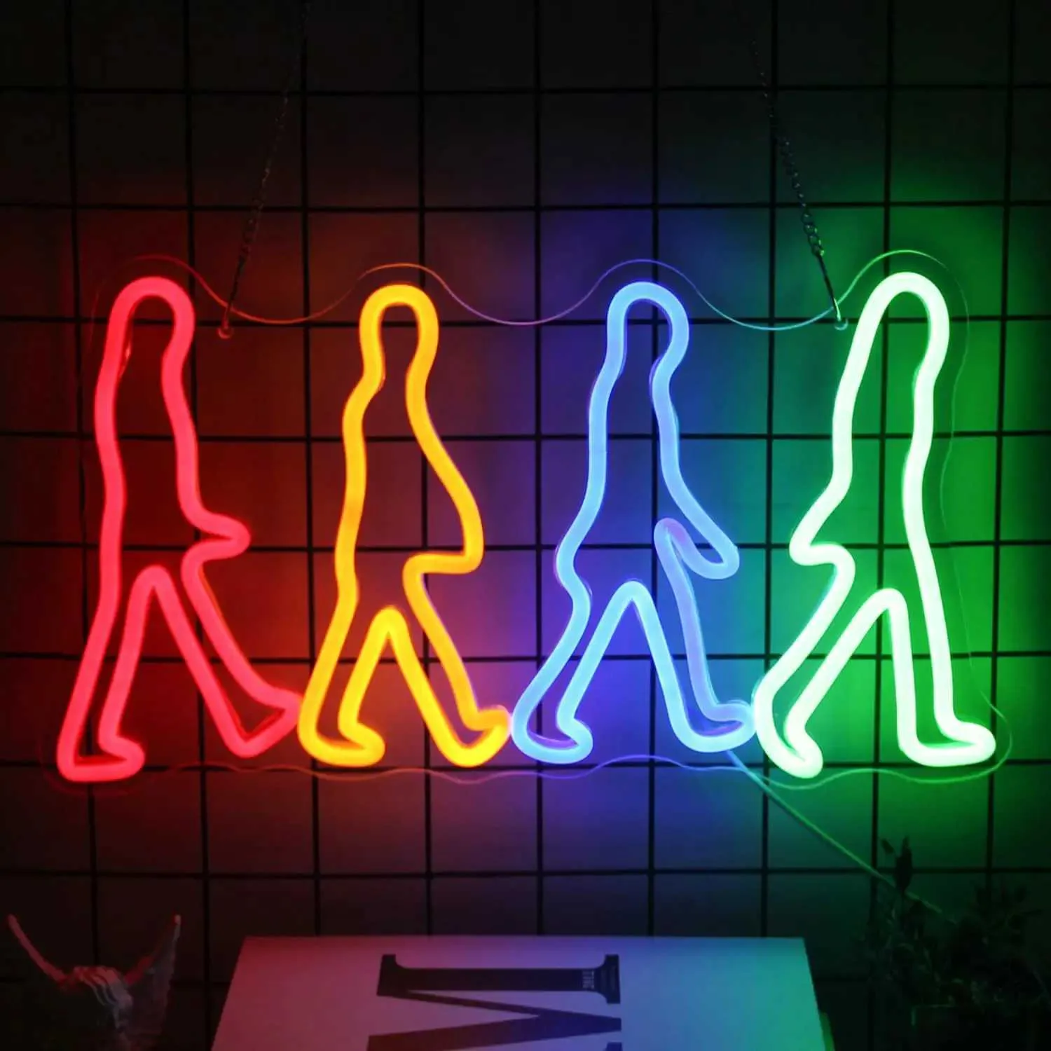 The Beatles Abbey Road Neon Sign - Iconic LED Wall Art, Music Room