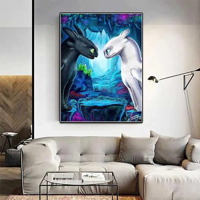 DIY Art Du Diamant Pour Adultes Kit Peinture Diamants 5D Dragon Fantastique 30x40 Cm - DIY Complet, Loisir Créatif Adulte Débutant Diamants Ronds Toile 30x40 Cm