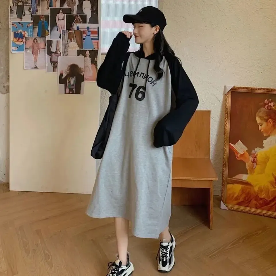 korean oversized dress Black Oversize Spring Dress Korean Harajuku Style, Women's Fashion, Tops,  Shirts on Carousell
