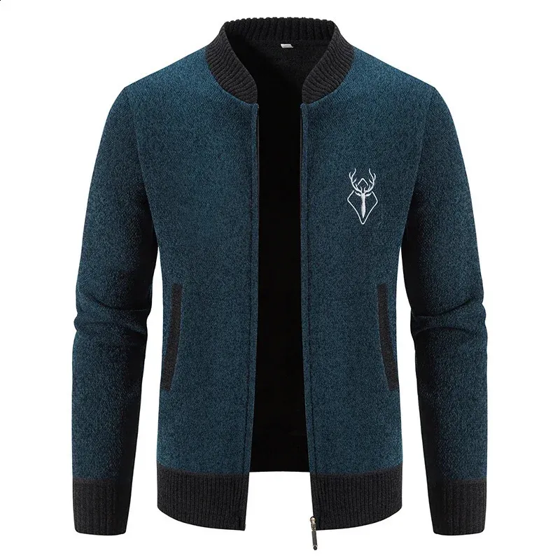Veste polaire chaude zippée col montant Gris