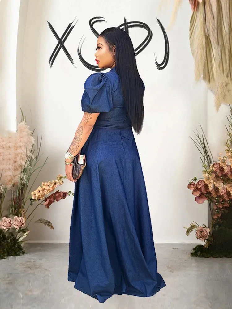 Women's Summer Maxi Dress - Straight Denim Skirt in Solid Color, Soft Fabric, Wholesale Drop 240816