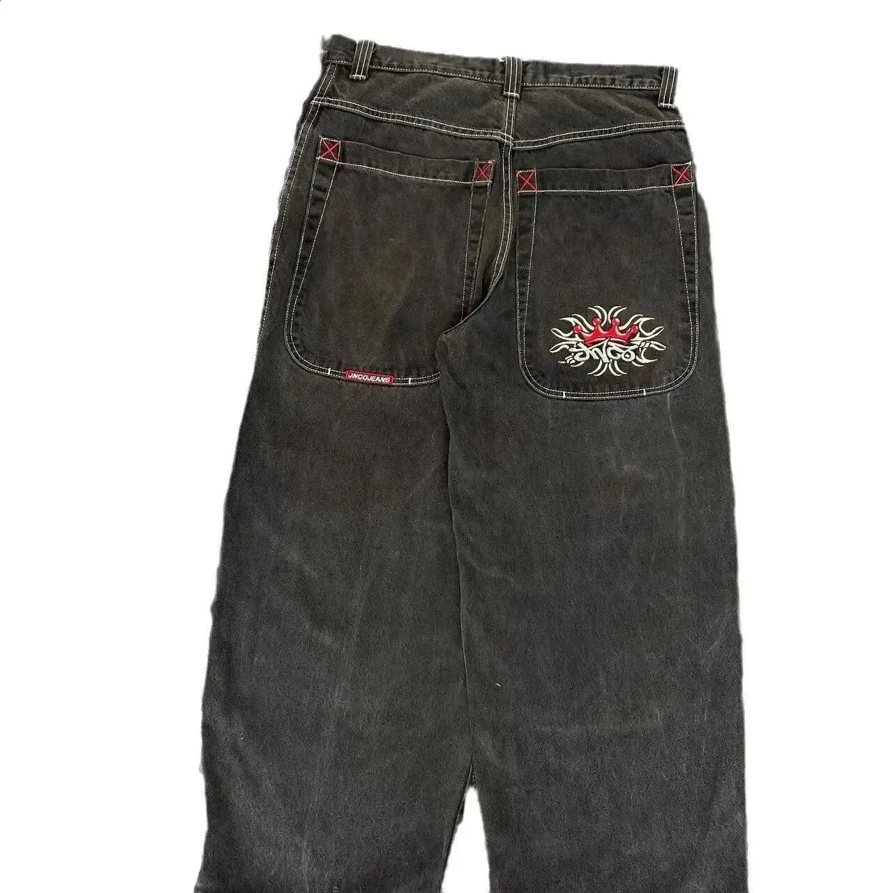 【kashiko】Embroied Nonfade Denim Pants Black MUSINSA公式 | KASHIKO Embroidered Nonfade Denim Pants - Black