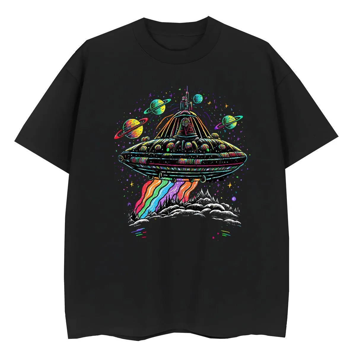 Premium Cotton Graphic Tee: Classic Womens Short Sleeve O-Neck Top