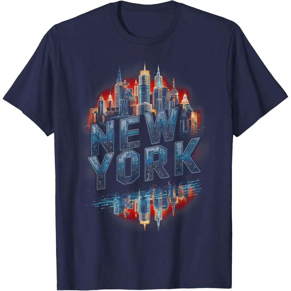 Wholesale York City Skyline T Shirts For Men Casual Short From