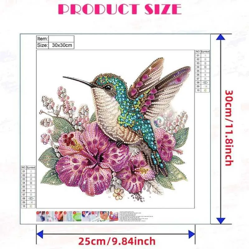 Set Pittura Diamante Uccello 5D 30X40Cm Pitture a numeri