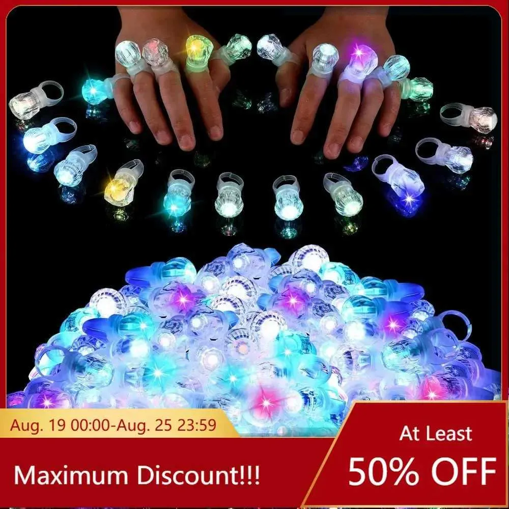 300 LED Light Up Rings Party Favors - Glow in the Dark Fun! Bumpy Jelly ...
