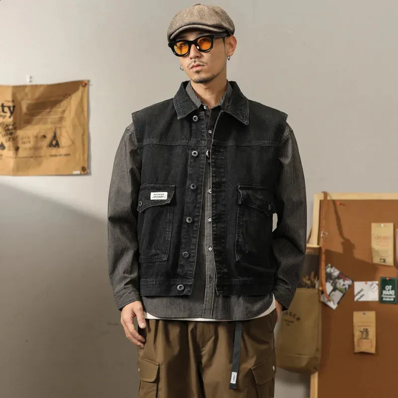 Oversized Cotton Denim Vest Jackets Plus Size 7XL 6XL 5XL 4XL