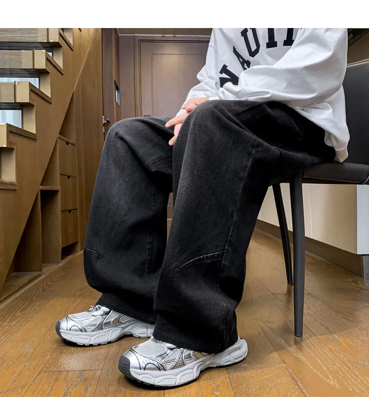 とんでちょ DHgate.com:Trend Jeans: Premium Elastic Waist Straight Leg