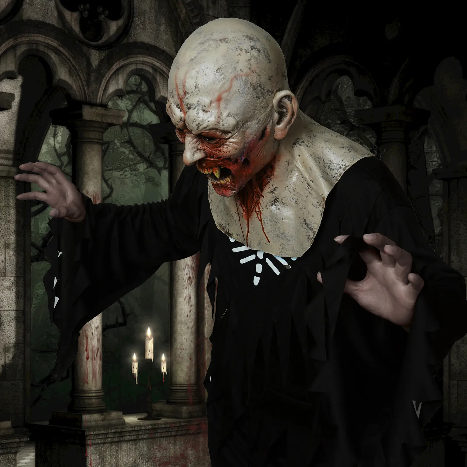 大人向けの怖いゾンビマスク リアルなフルフェイスラテックス