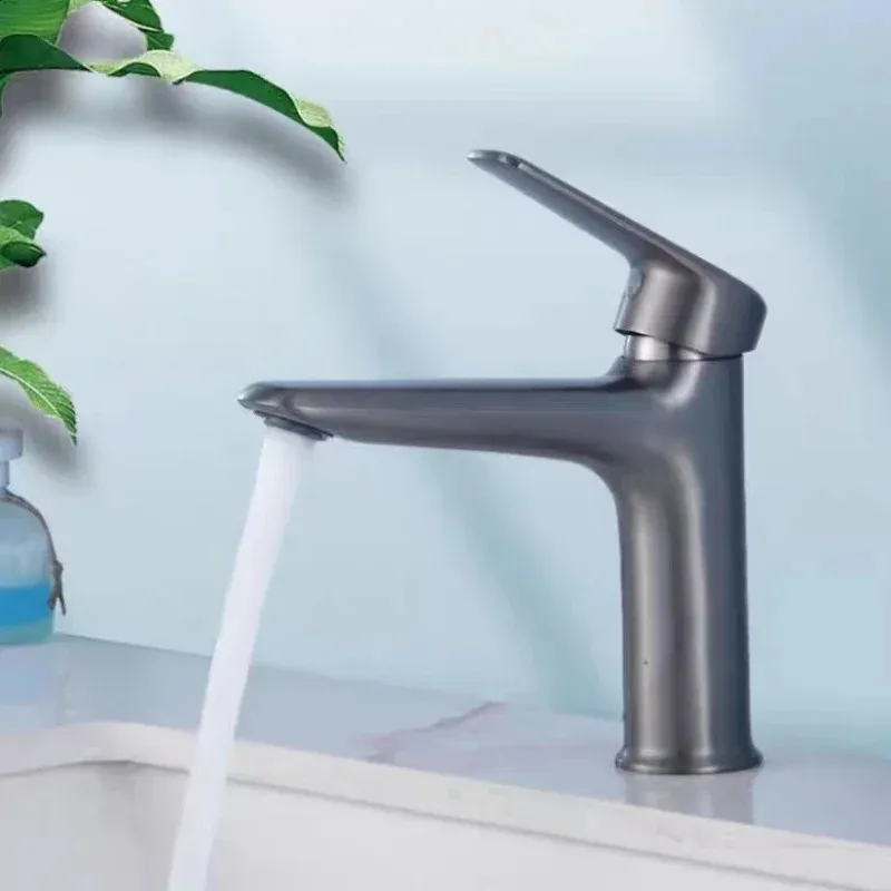 🚰 Grifo De Baño Cromado Monomando | G&J Latón De Un Agujero | Lavabo Mango Único Plateado