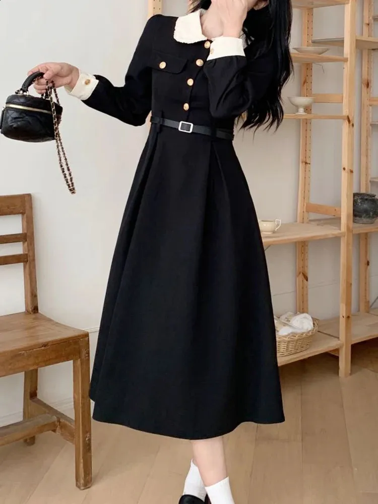 a line korean dress Elegant Korean Women A-line Pleated Ruched Business Shift Cocktail Evening  Dress