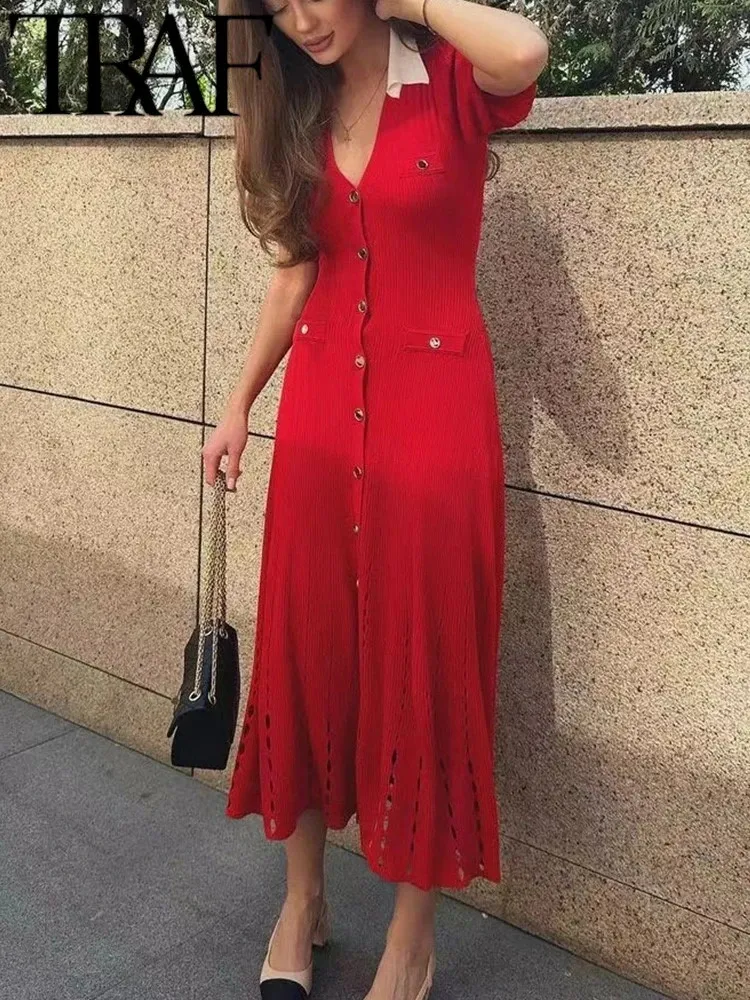 knee length dresses for ladies Burgundy Multiway Knit Midi Dress – STYLED BY ALX COUTURE main image 0