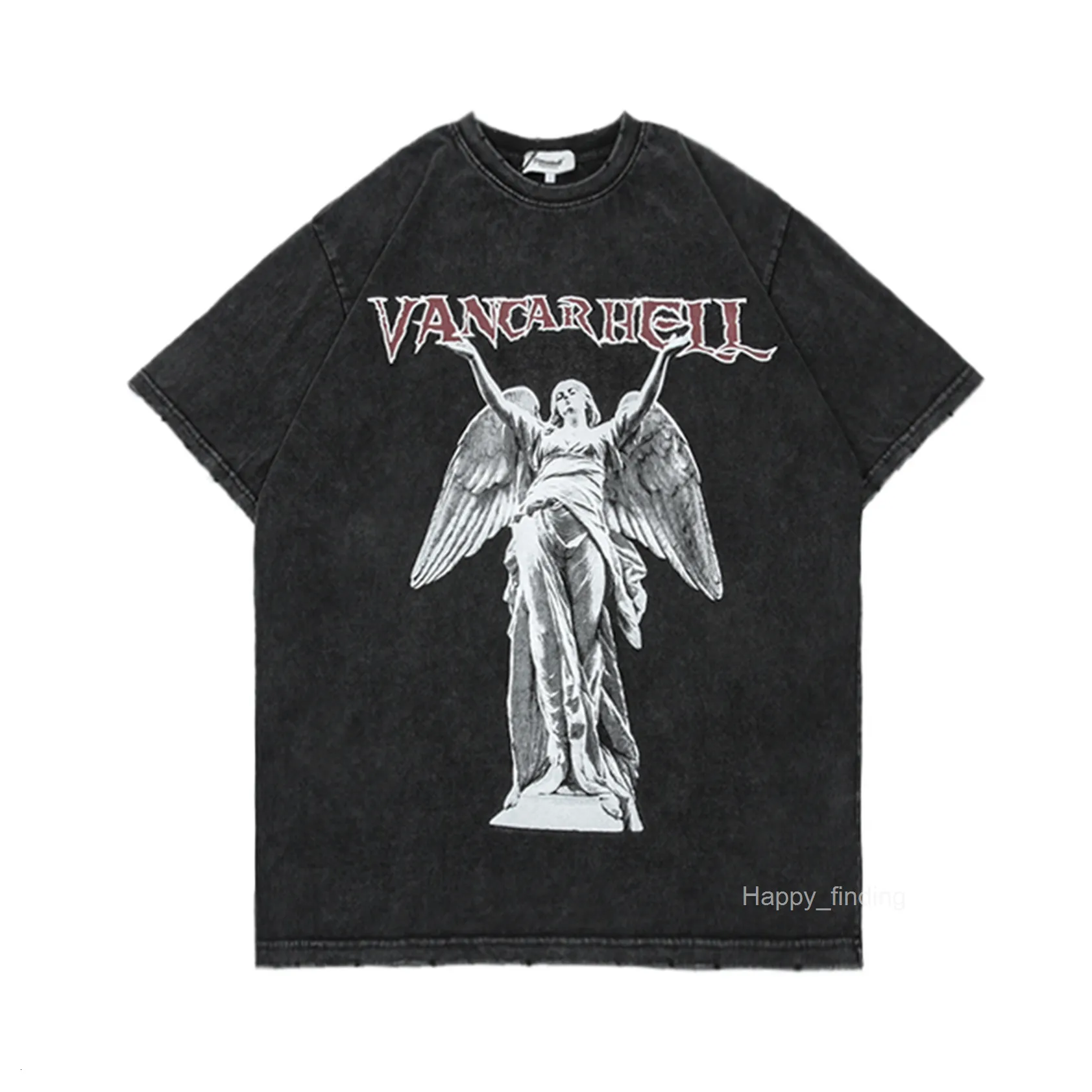Wholesale VANCARHELL Angel Statue Graphic T Shirt – Distressed 