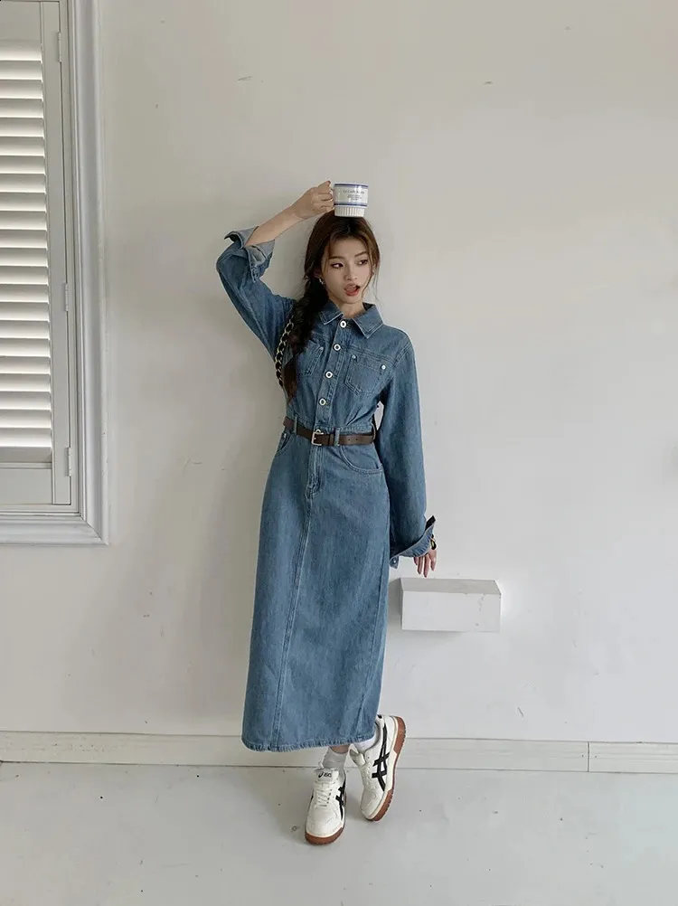 white christmas dresses Vintage Y2K Denim Dress main image 0