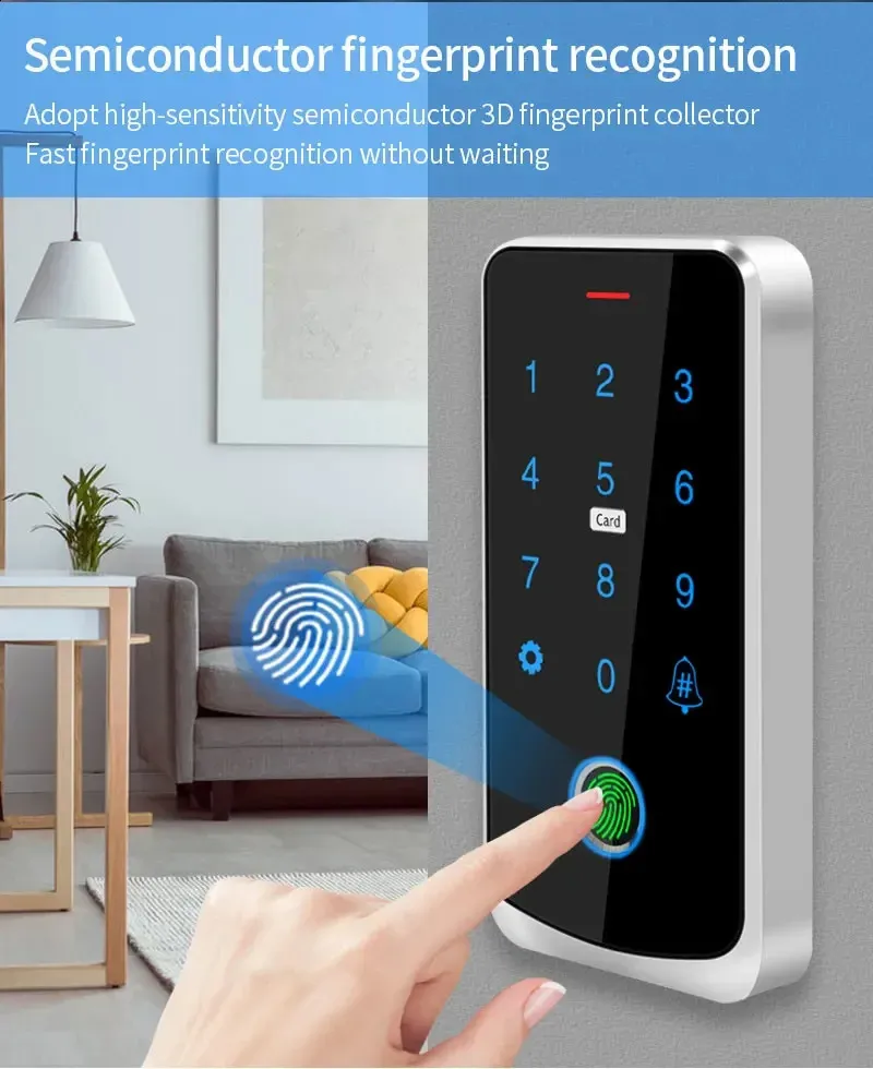 Waterproof RFID Access Control Keypad with Bluetooth & Biometric ...