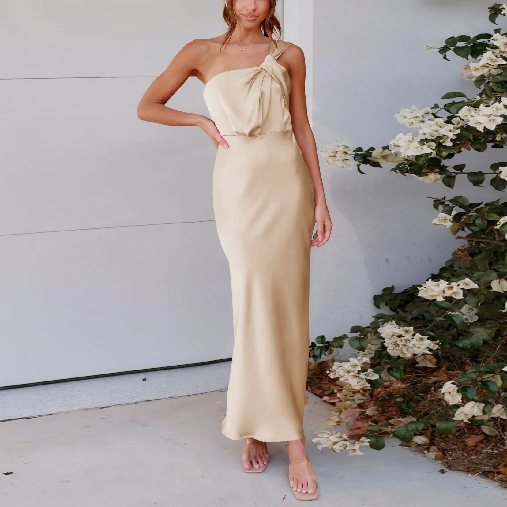 azalia bridesmaid dresses New Arrival Short Navy Blue Beach Summer Bridesmaid Dresses AB4230 –  AlineBridal main image 0