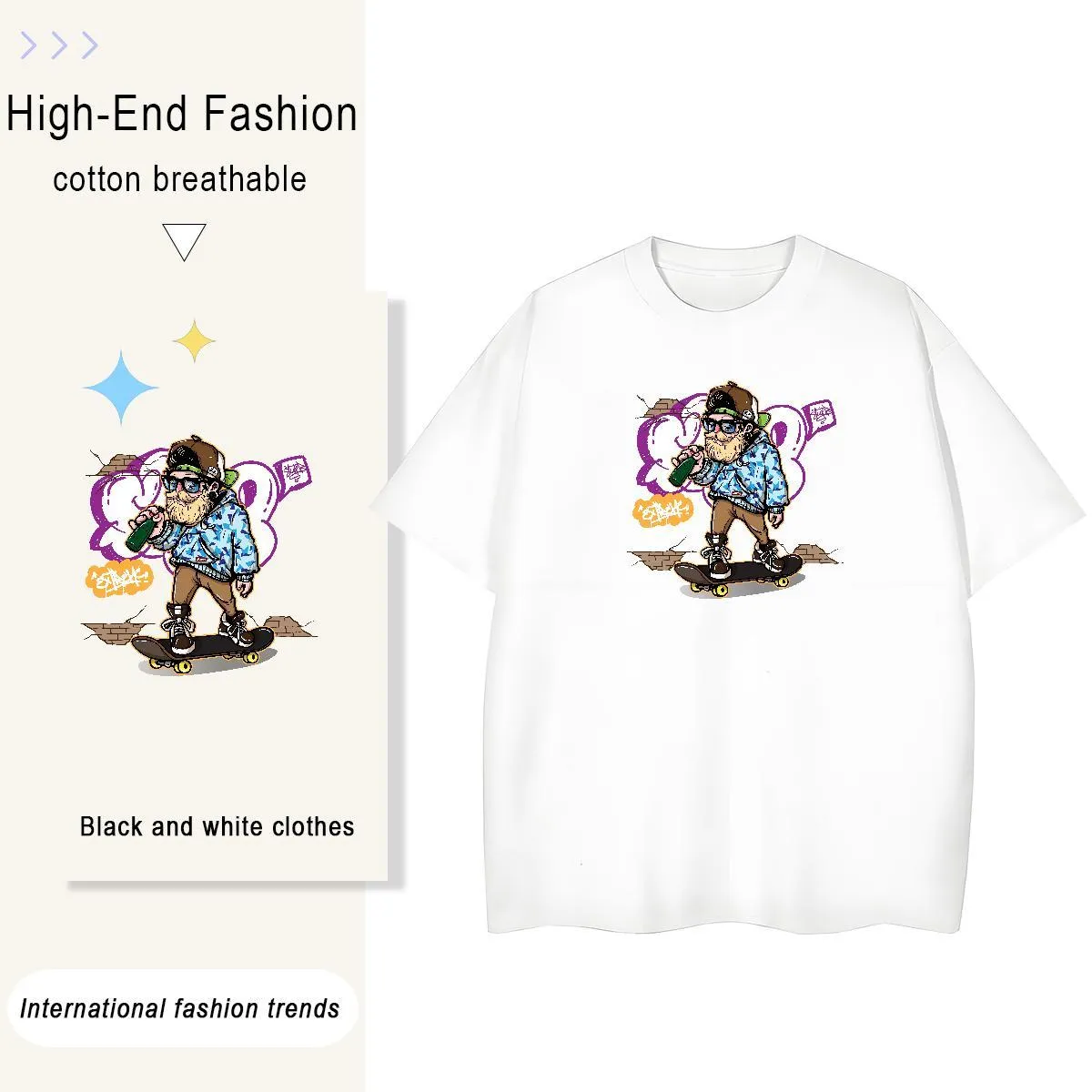 Wholesale Mens Character T Shirts 230g Cotton Graphic Tees: Breathable,  Soft Casual Top For Men, Ideal For DIY Customization From Dhtee, $19.08 |  DHgate.Com