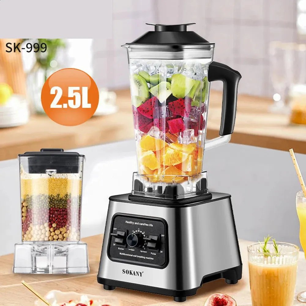Blender Puissant 6000W 2.5L 9 Vitesses Pour Glace Fruits - Neuf
