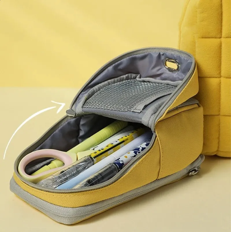 KOKUYO Yellow Pencil travel bag - Classic MAG Standing Pan