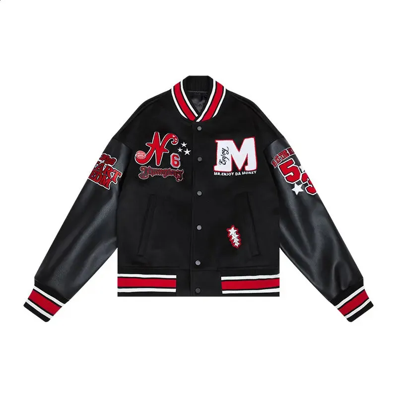 Y2K Varsity Jacket Mens - Retro Letter Embroidery, Street Y2K Varsity Jacket Mens - Retro Letter Embroidery, Street