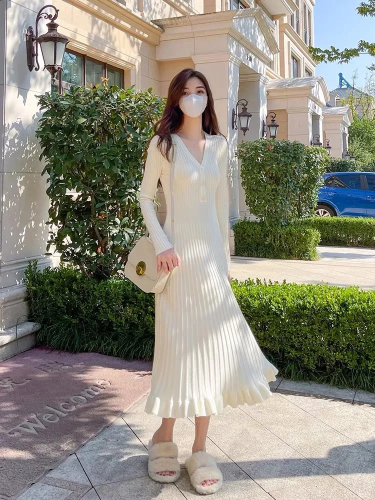 midi dress korean party Korean Summer Midi Dress Lace Floral Pullover Short Sleeve Empire Waist from Dhgate Urban Sexy Dresses