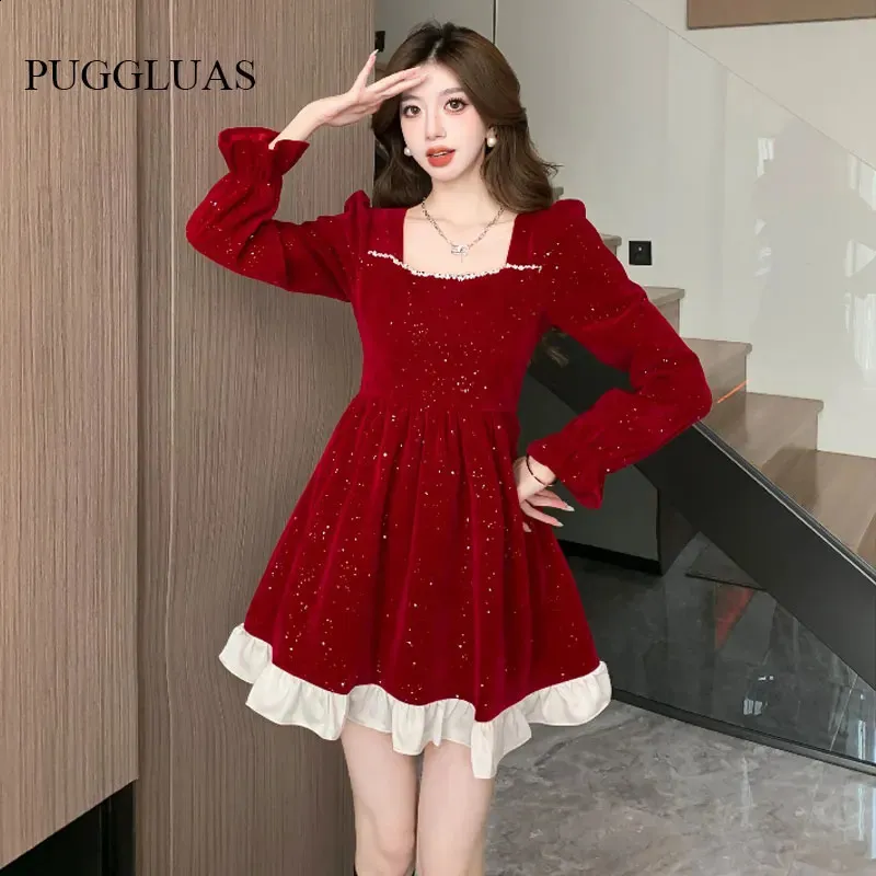 Elegant and Chic Red Party Dress for Women - Korean Style Elegant and Chic Red Party Dress for Women - Korean Style