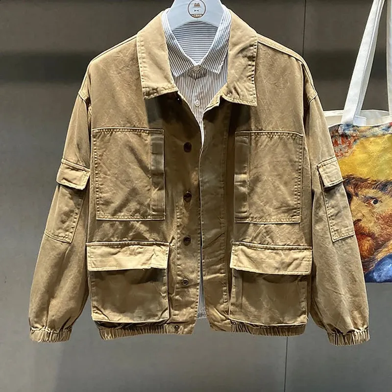 Oversized khaki jacket online