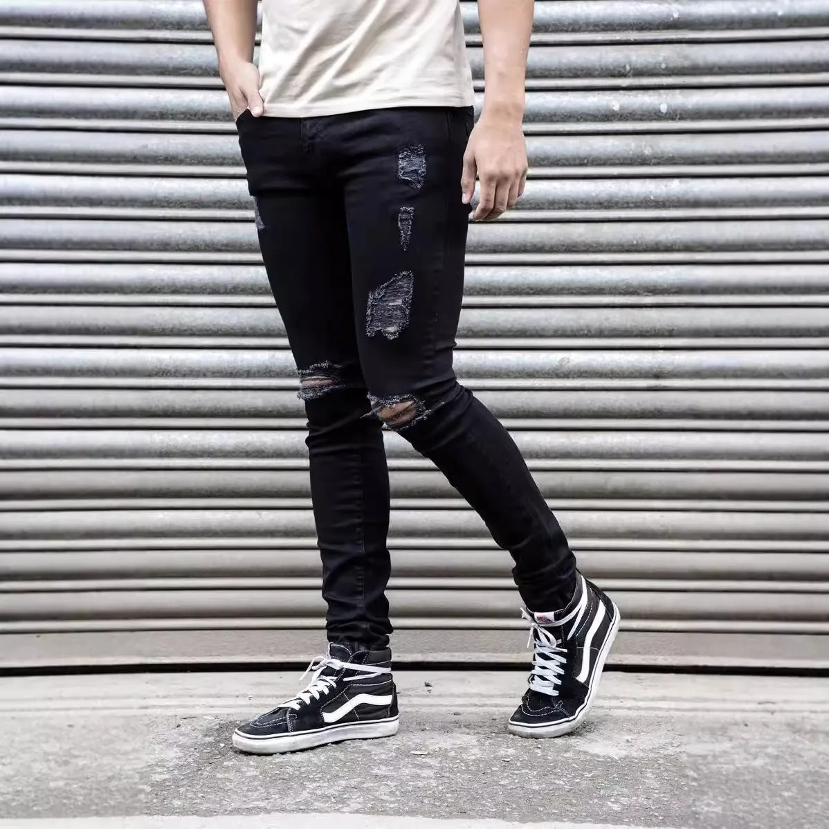 Pxiakgy jeans for men Leg Men's Pants Plus-Size Street Jeans