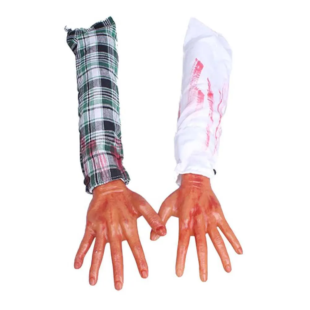 DECHOUS 2Pcs Halloween Fake Severed Hands - Realistic Creepy Props For Haunted House