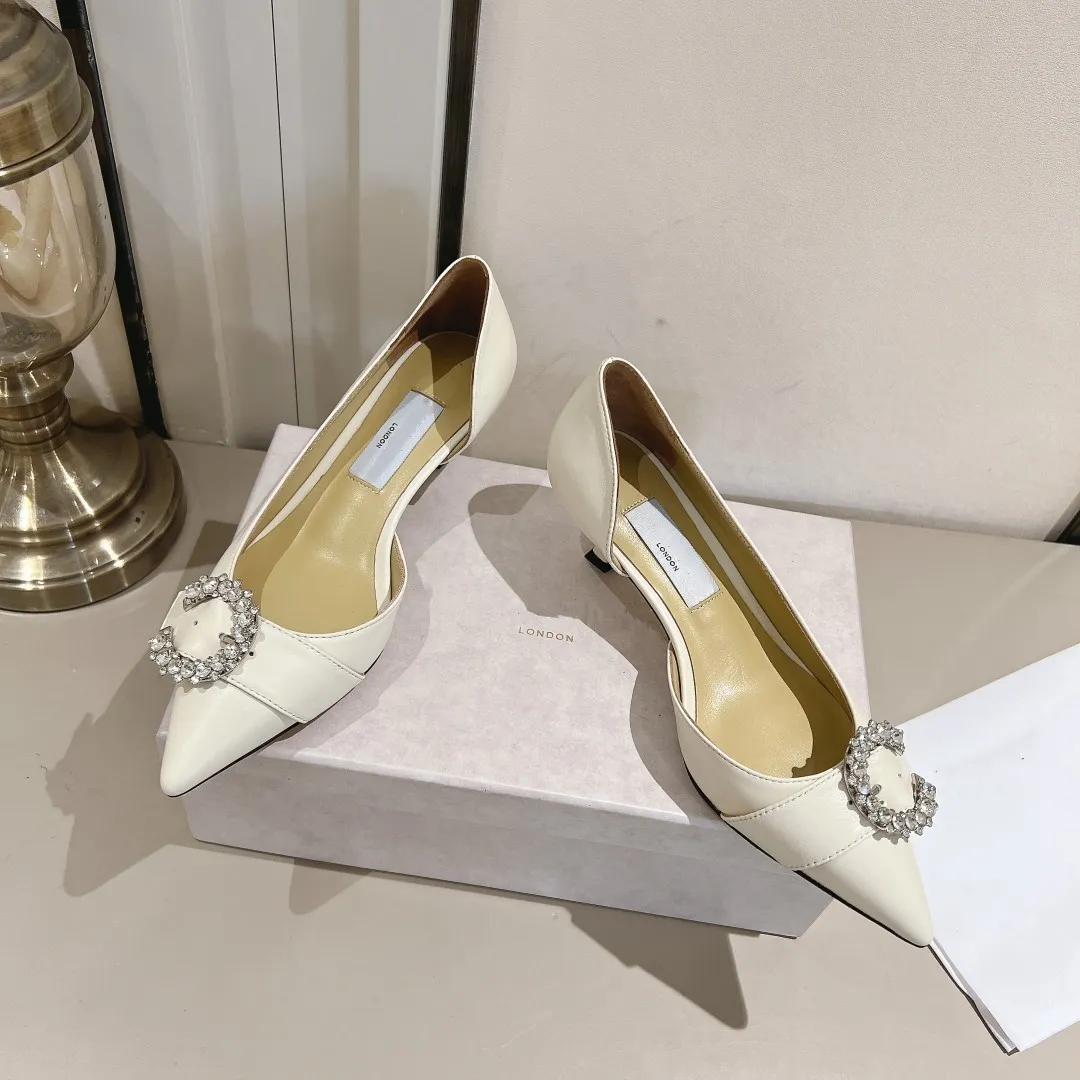 Elegant Crystal Buckle Heels Love Series, Classic Fashion Women's Pumps,  Comfortable Heel Height Buy Now!