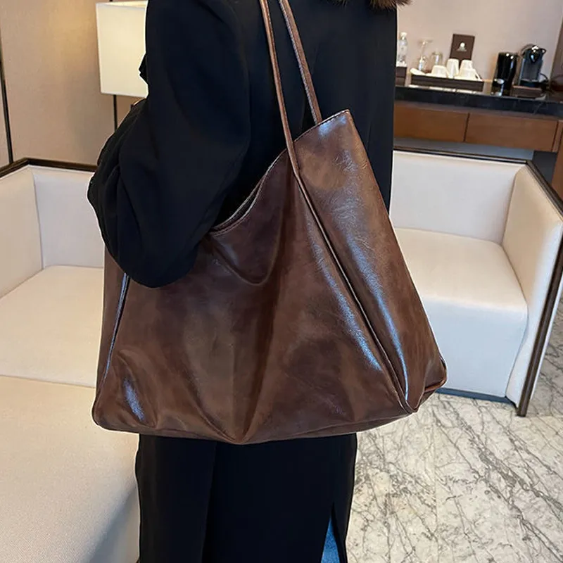 Huge leather tote hotsell