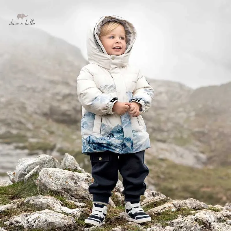 Save Big on Bulk White Duck Down Jacket Dave Bella Winter Boys Coat Baby  Skiing Printed Hoodie Thick White Duck Down Jacket Childrens Warm Jacket