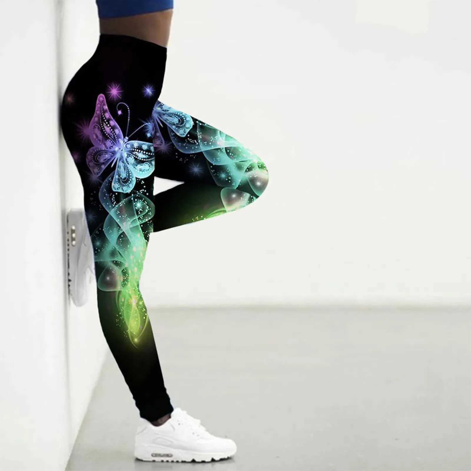 Women's 3D Weave Print Compression Leggings – High Waist Yoga Pants, Polyester/Spandex
