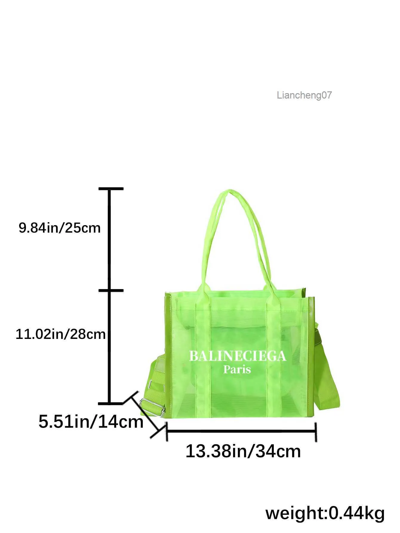 Korean Style Jelly Cross Body Canvas Tote Bags With Large