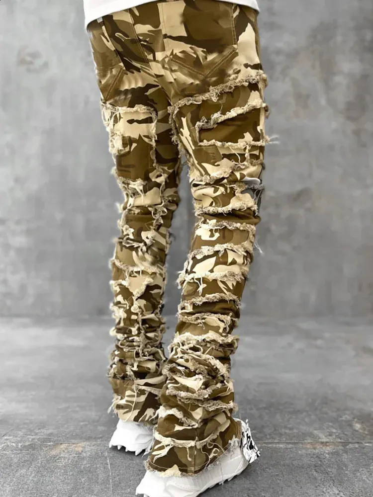 Jeans uomo neri slim fit con patch stile stacked primavera autunno_voghion.com