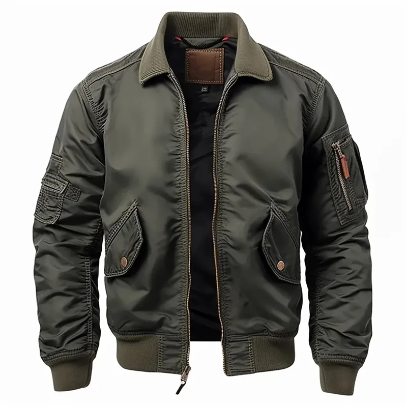 Men s Casual Military Flight Bomber Jacket Vintage 2024 Edition