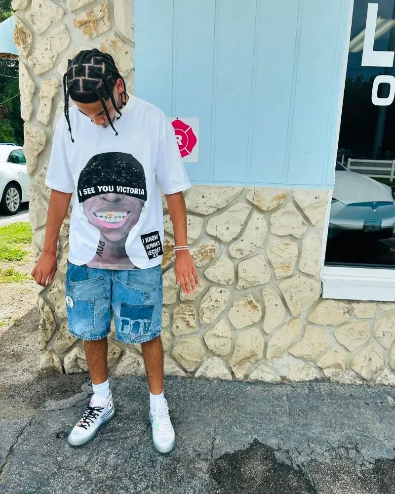 Wholesale Y2K Mens Fashion Graphic Tee Streetwear Harajuku Retro