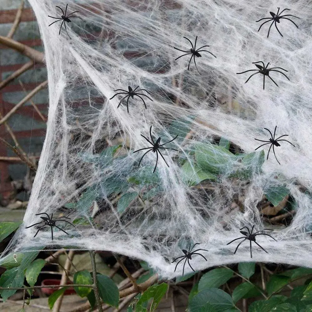 Creepy Halloween Props: Giant Spider Web With Artificial Spiders, Haunted  House Scene Ornament, Outdoor Simulation Horror Props For Halloween  Decoration From Swagger_fashion, $8.95 | DHgate.Com, image size:1000x1000