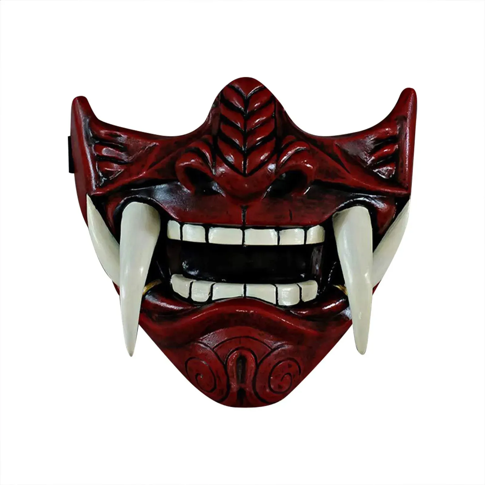 Masque Hannya d'horreur japonaise, accessoires de maquillage pour fête de cosplay d'Halloween pour femmes et hommes