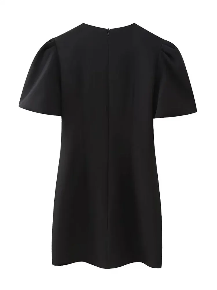 navy blue dress for baby girl A Line Dress For Short Women Black Short Sleeve A-line Sarah Midi Dress main image 0