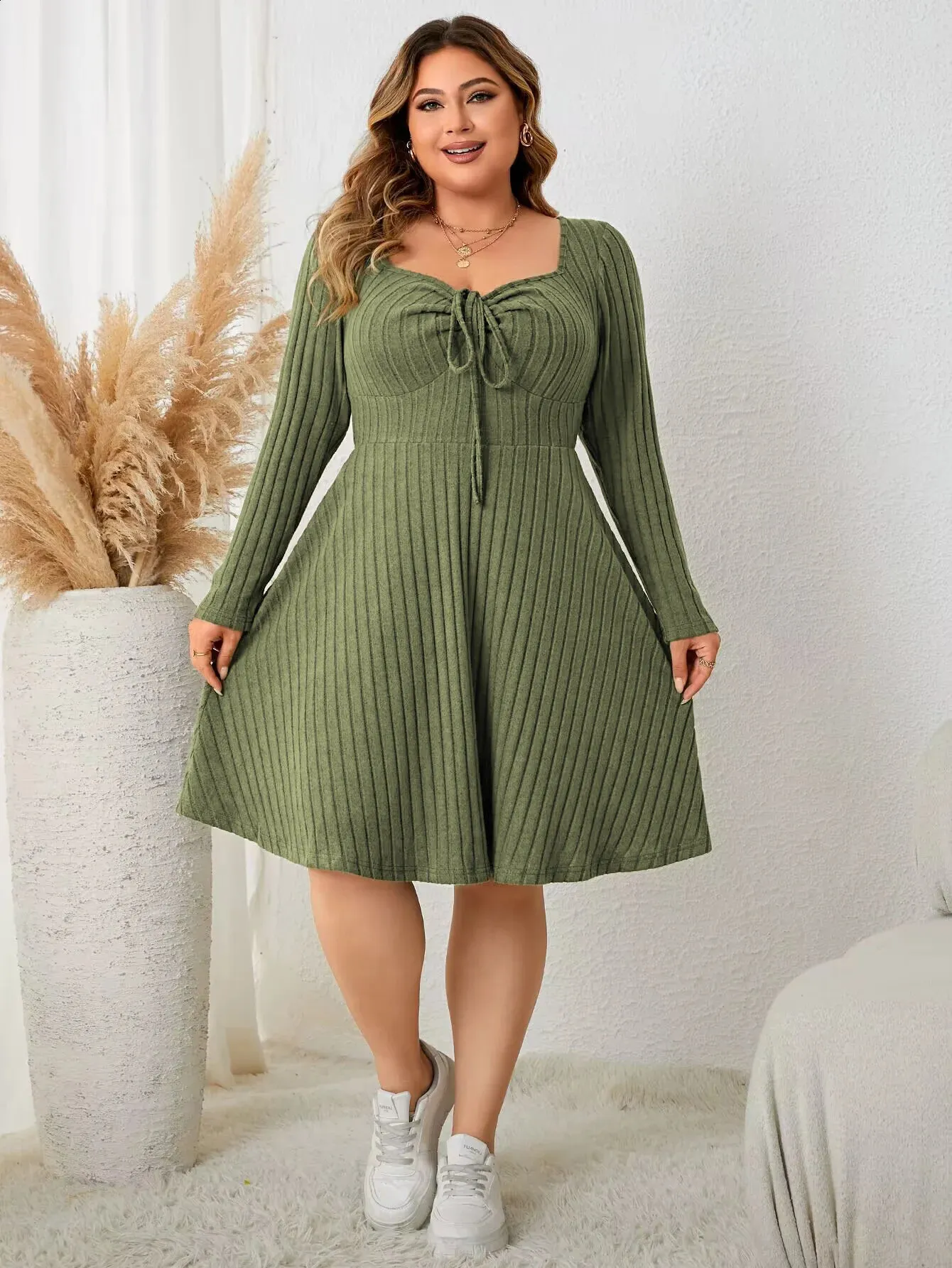Vestito Midi Abiti Plus Size In Taglie Forti Abito Midi Plus Size