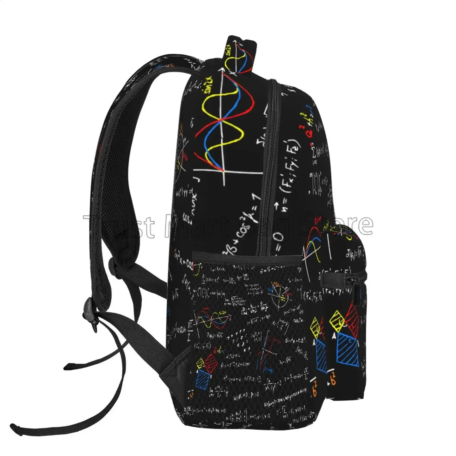 Large Geometric Backpack - Colorful Math & Science Design 