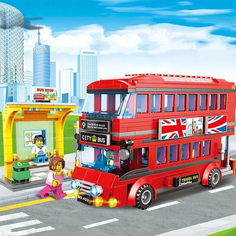 Decker Blocks Double Decker London Bus Building Blocks Set - STEM Toys for Kids, Role ...