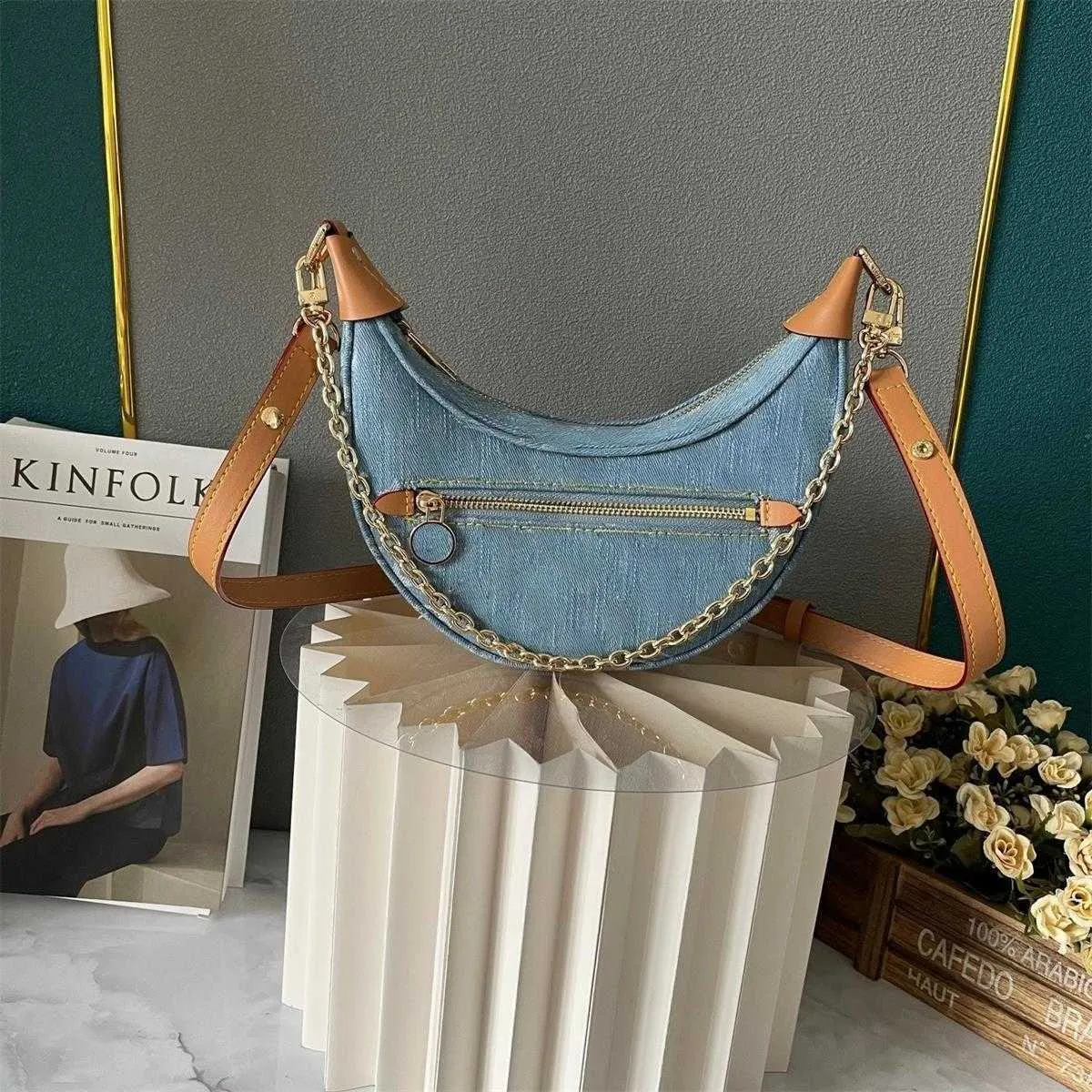 Denim Hobo Bag Designer Shoulder Handbags: Womens Mini