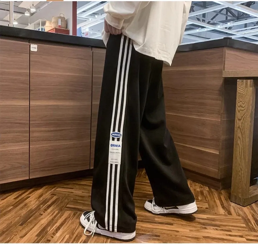 Wide Leg Adidas Men's Straight Leg Track Pants Lightweight