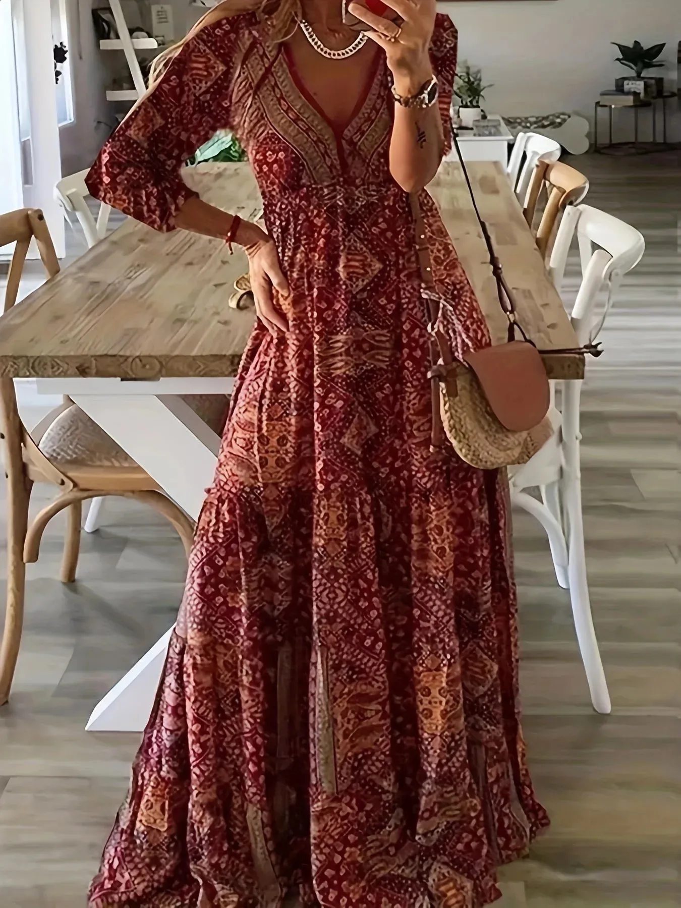 Plus-size velvet bohemian V-neck trumpet silhouette floor-length dress with ruffled collar and flare sleeves from Dhgate Plus size Dresses - price 53.85 Plus-size velvet bohemian V-neck trumpet silhouette floor-length dress with ruffled collar and flare sleeves from Dhgate Plus size Dresses - price 53.85