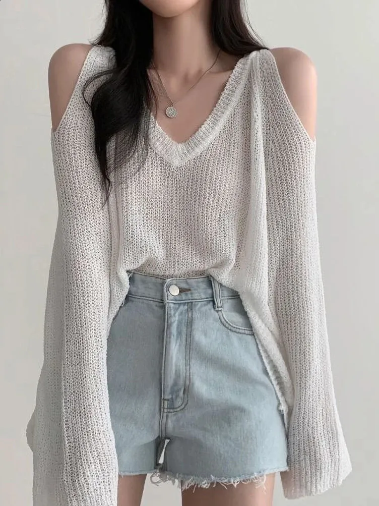 Pull Col V élégant Pour Femme - Maille Douce Extensible Automne-hiver, Décontracté Et Chaud - 2