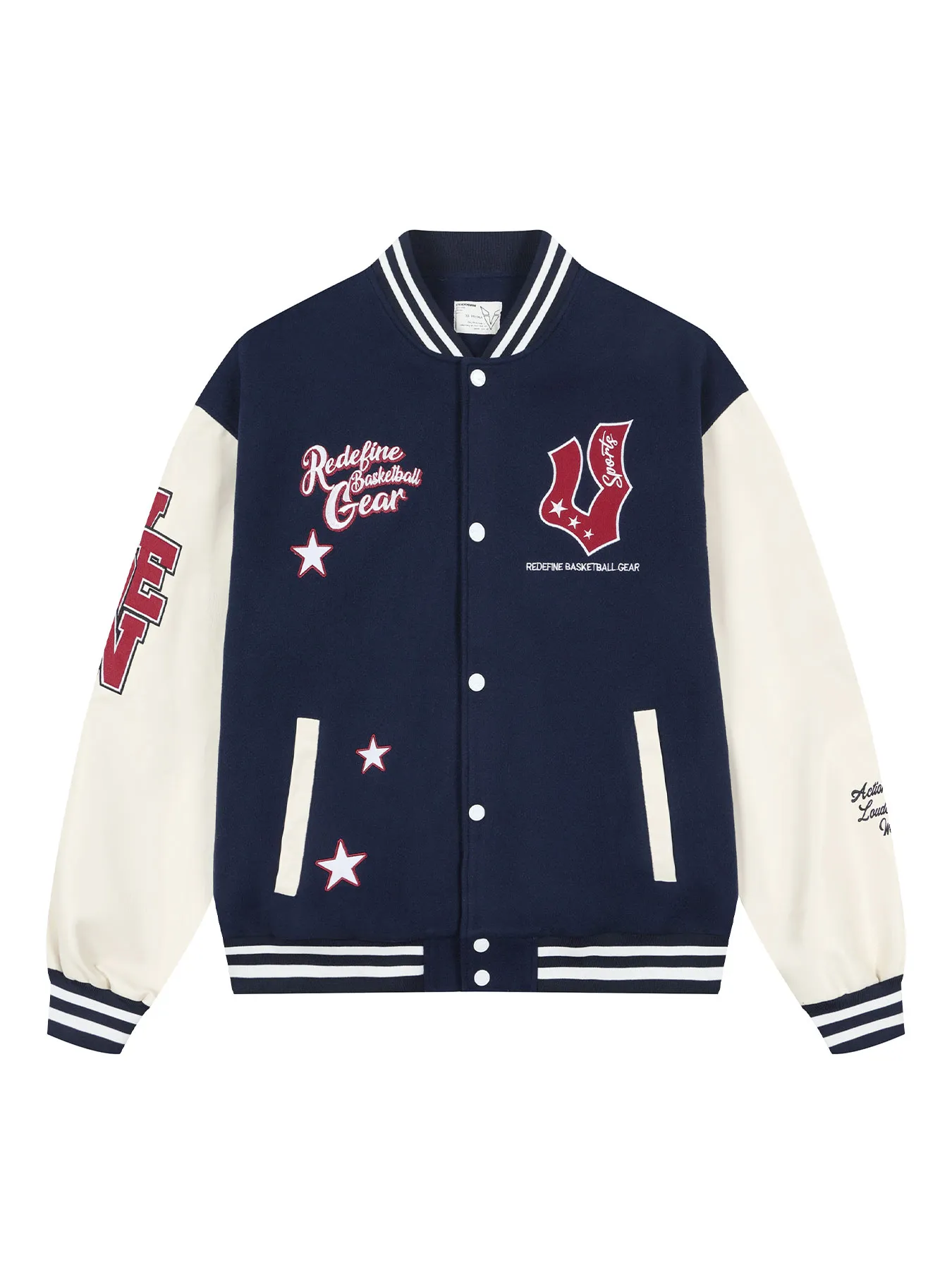 Veidoorn Preppy College-Jacke für Herren und Teenager, schicker Buchstabendruck, starke Stickerei, lässiger Baseball-Mantel für Herbst und Winter_voghion.com